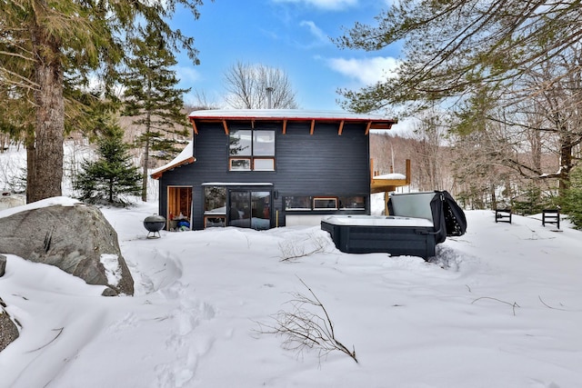 165 Upper Round Top Ext, Plymouth, VT 05056 - view of snow covered rear of property