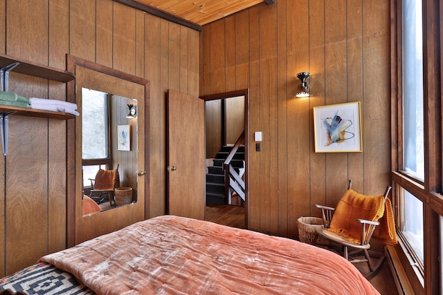 165 Upper Round Top Ext, Plymouth, VT 05056 - bedroom featuring wooden walls