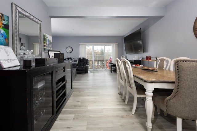 dining room featuring light wood-style floors