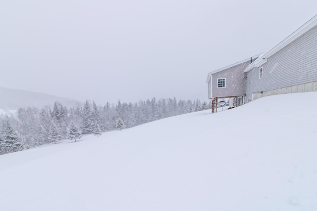 view of snowy yard