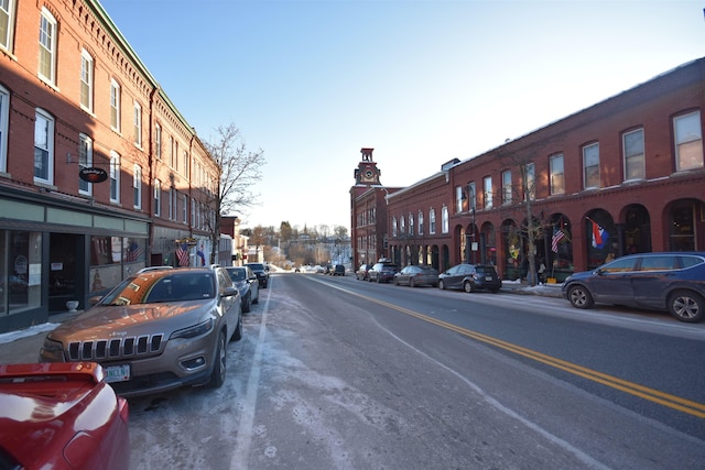 view of road with sidewalks