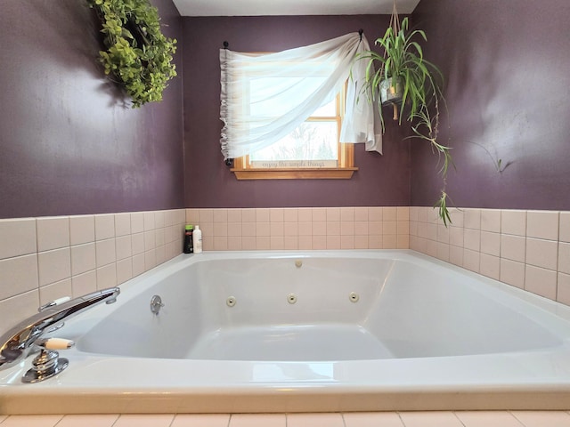 bathroom featuring a jetted tub