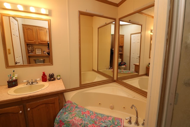 566 Baptist St, Williamstown, VT 05679 - full bathroom featuring vanity and a tub with jets