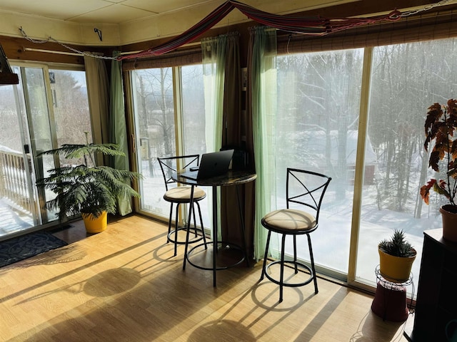 view of sunroom