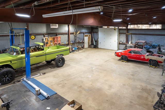 garage featuring visible vents