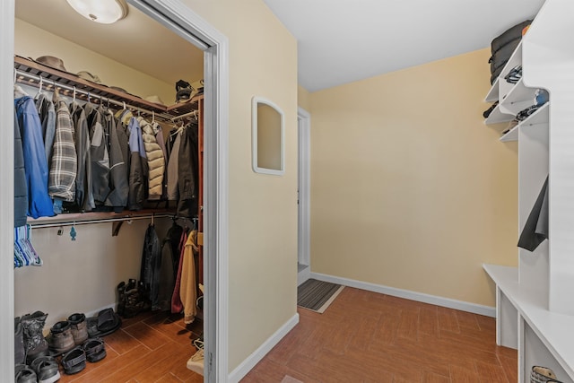 view of walk in closet