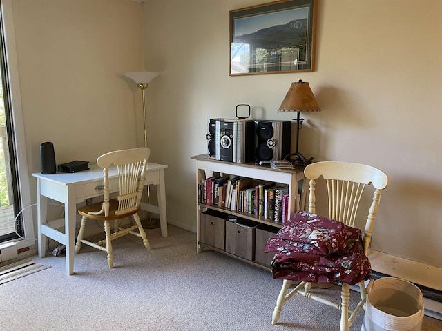 office area with carpet