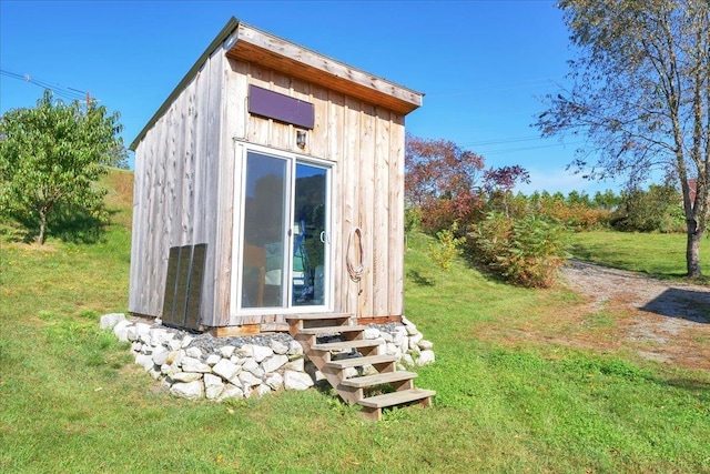 view of shed