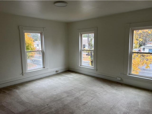 spare room with carpet floors