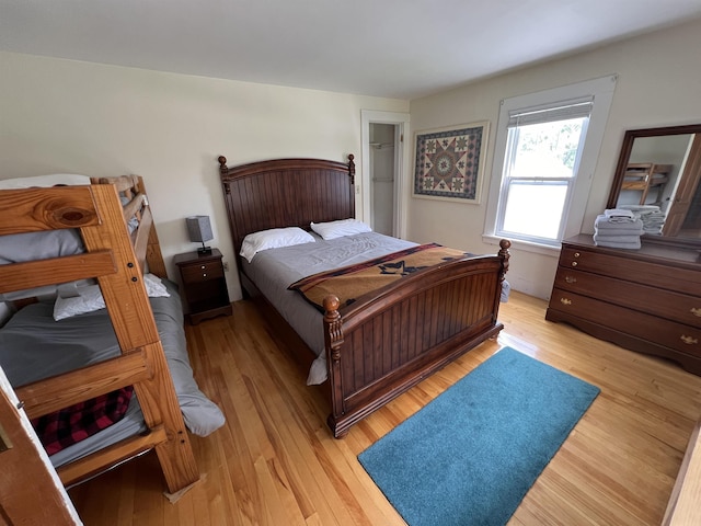 bedroom featuring light wood-type flooring