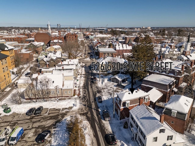 drone / aerial view with a residential view