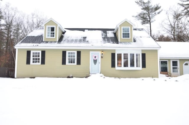 view of new england style home