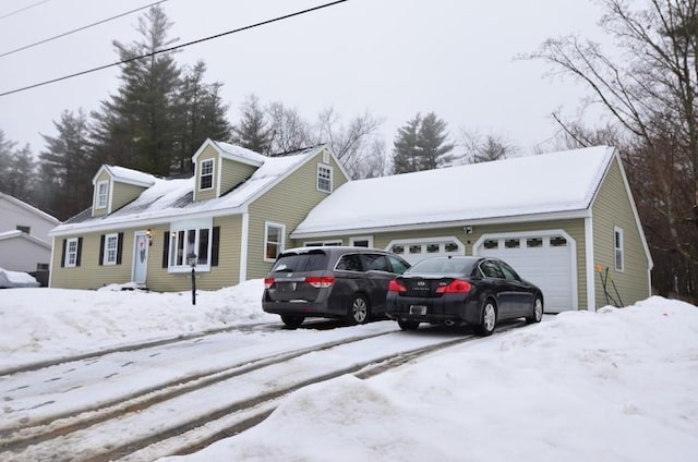 view of new england style home