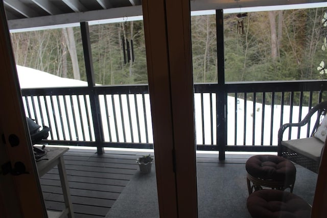 view of sunroom / solarium