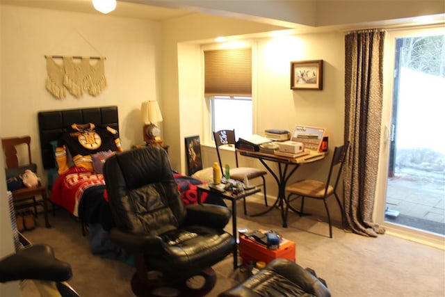 view of carpeted bedroom