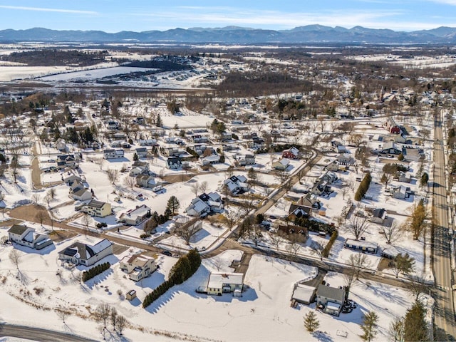 bird's eye view with a residential view and a mountain view