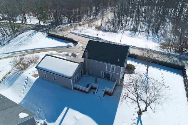 view of snowy aerial view