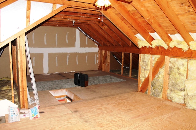 view of attic