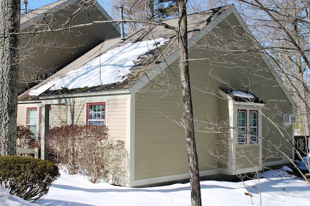 view of snowy exterior