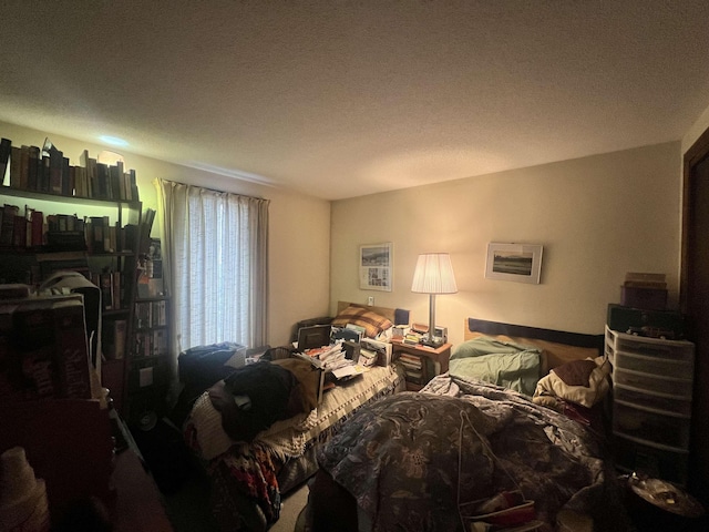 bedroom with a textured ceiling