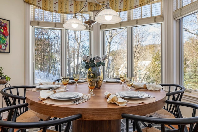 view of dining space