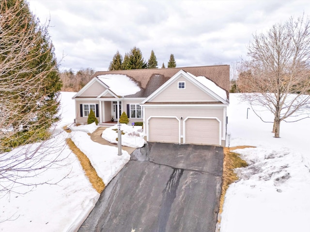 view of front of house with driveway and an attached garage