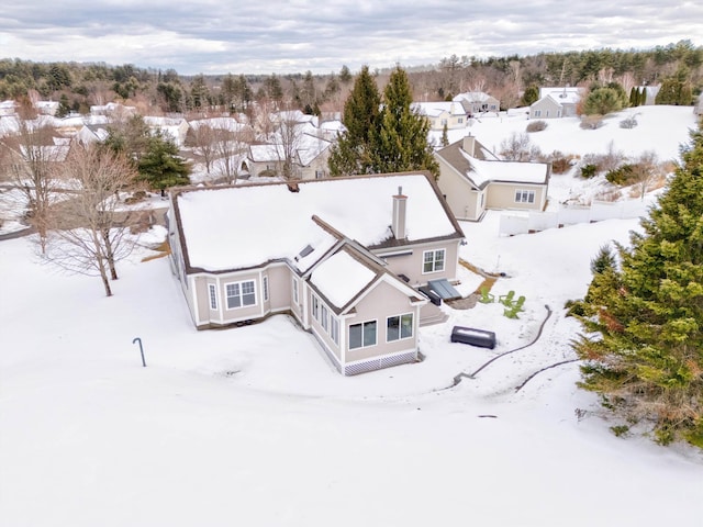 view of snowy aerial view