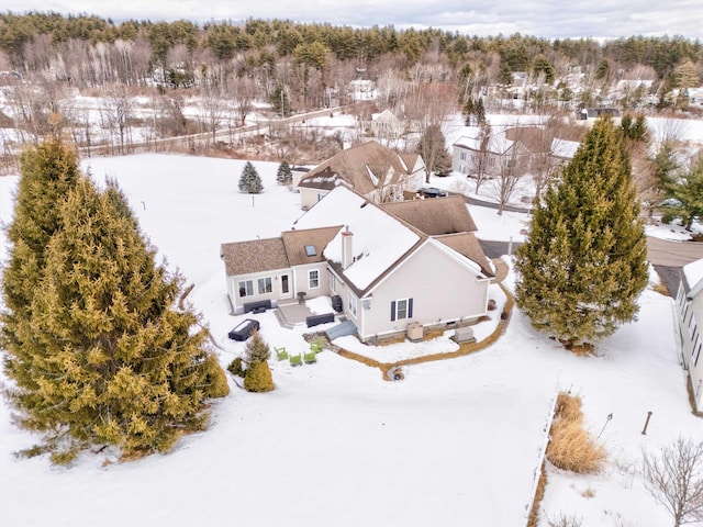 view of snowy aerial view