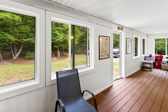 view of sunroom