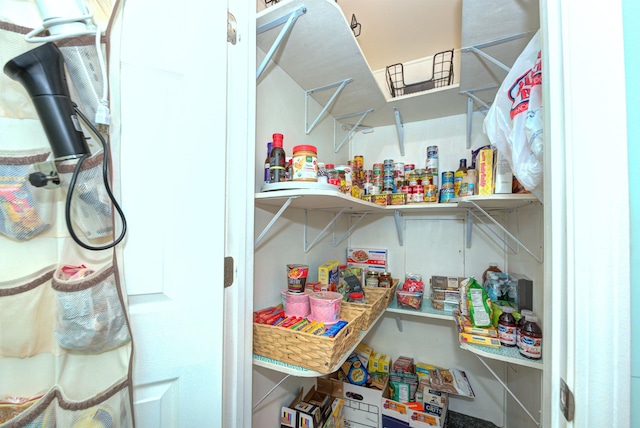 view of pantry