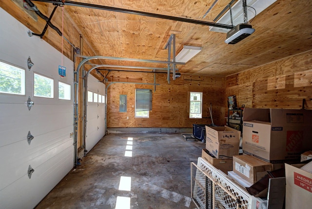 garage featuring electric panel