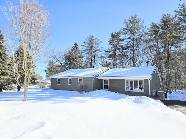 view of single story home