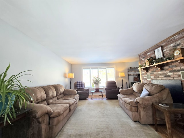 living room with carpet