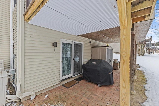 view of patio / terrace featuring a grill