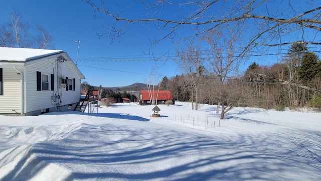 view of snowy yard