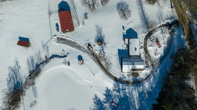 view of snowy aerial view