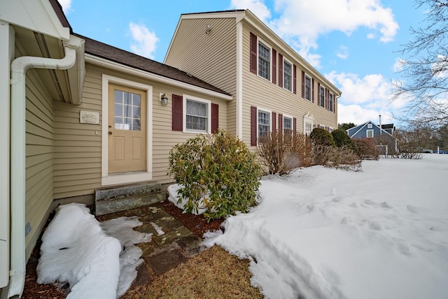 exterior space with entry steps