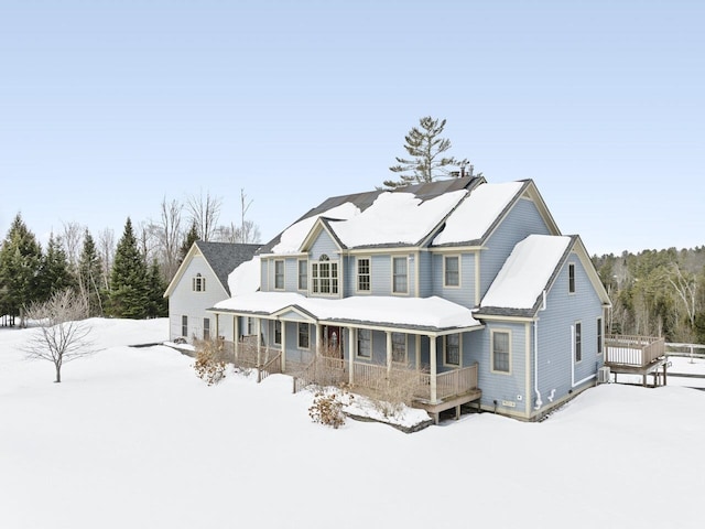 view of front facade with covered porch