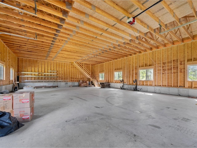 miscellaneous room featuring unfinished concrete flooring