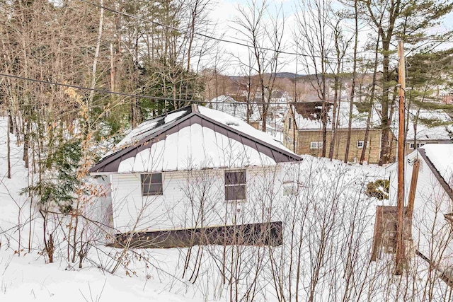 view of snowy exterior