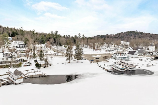 view of snowy aerial view