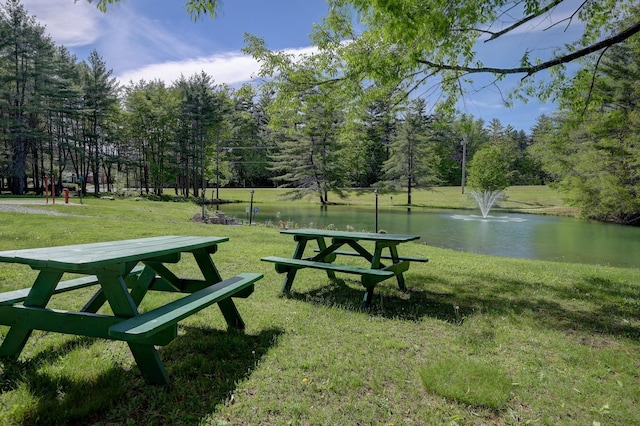 1C Seasons At Attitash Rd, Bartlett, NH 03812 - view of property's community featuring a water view, a yard, and view of scattered trees