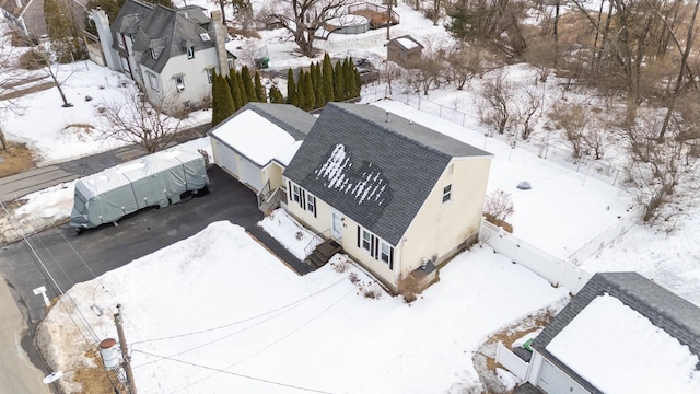 view of snowy aerial view