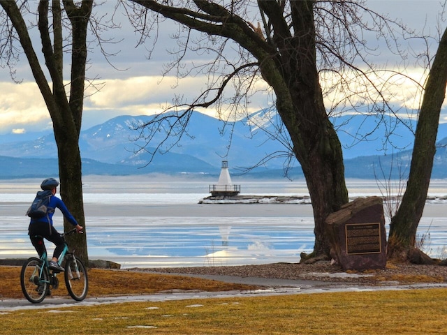 water view featuring a mountain view