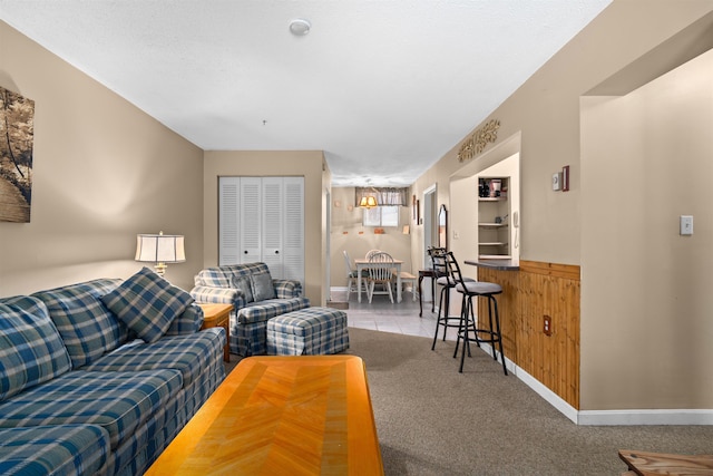 view of carpeted living room