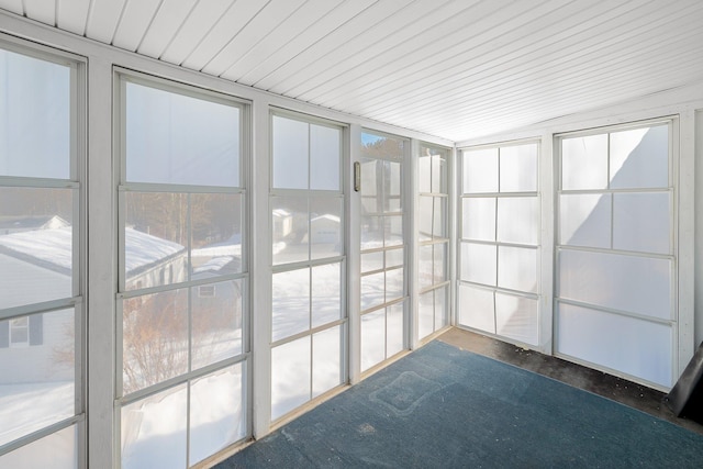 unfurnished sunroom with a wealth of natural light