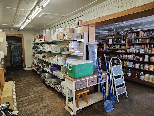 view of storage area