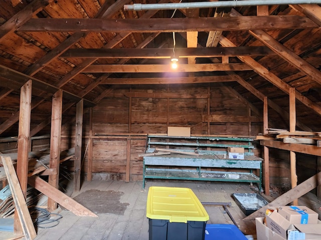 view of attic