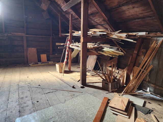 view of attic