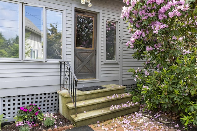 view of doorway to property